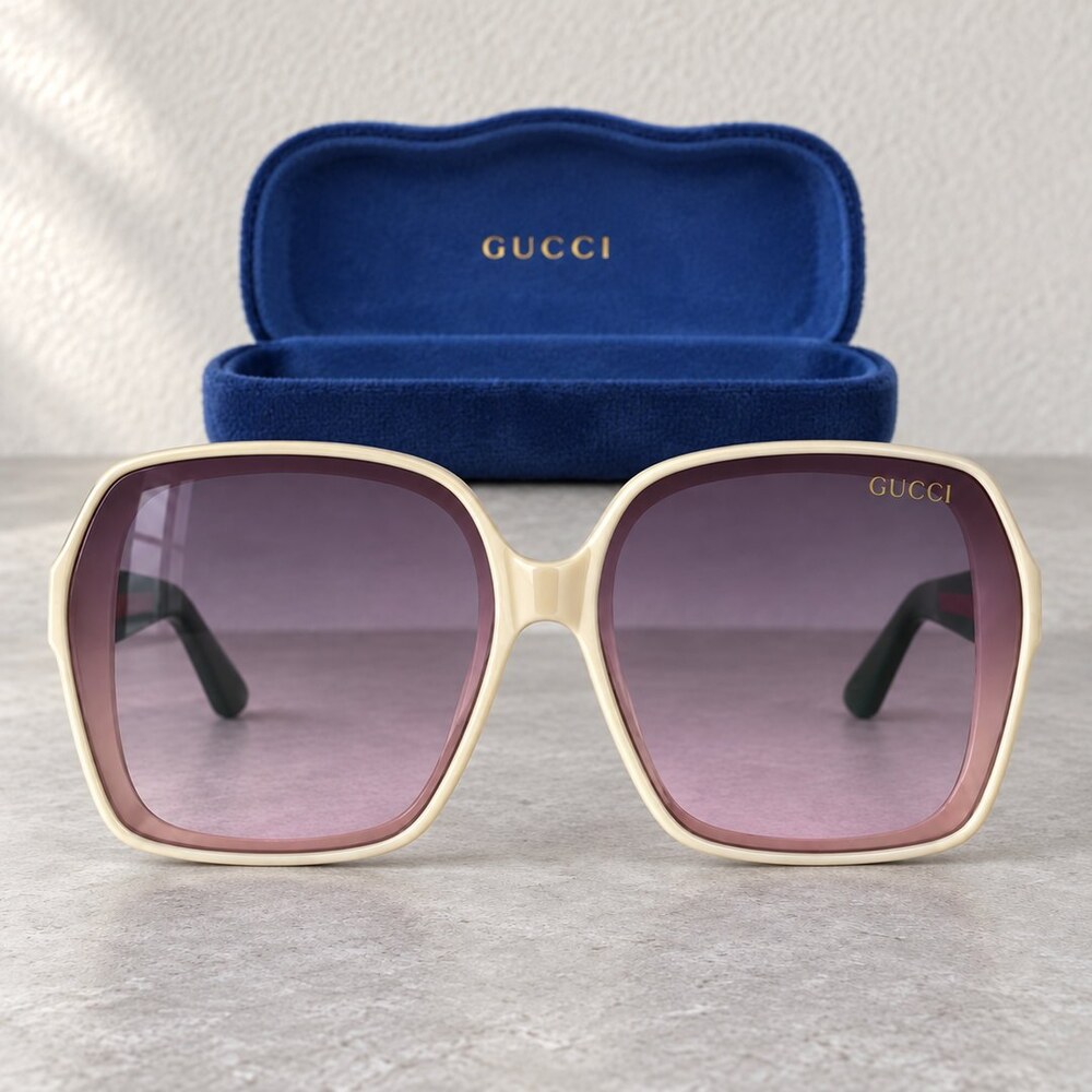 Gucci Ivory Purple Gradient Sunglasses